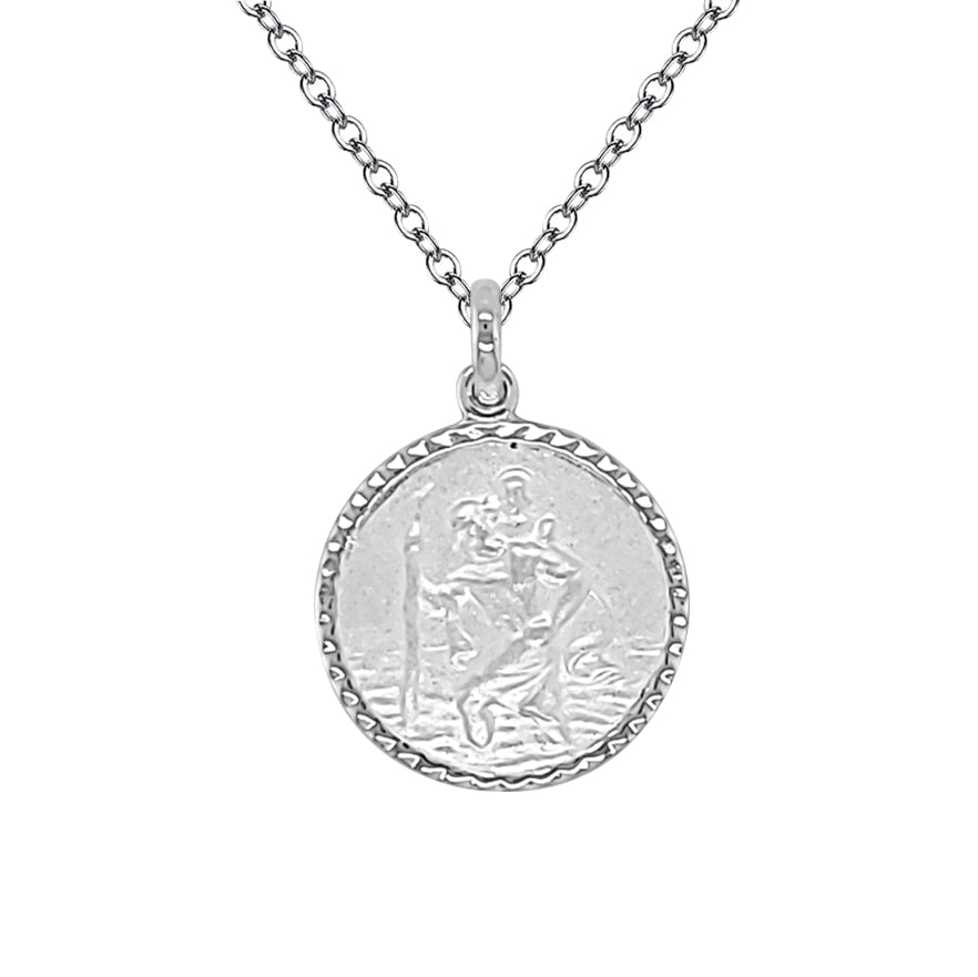 personalised St. Christopher Round Medal - Eva Victoria Ireland